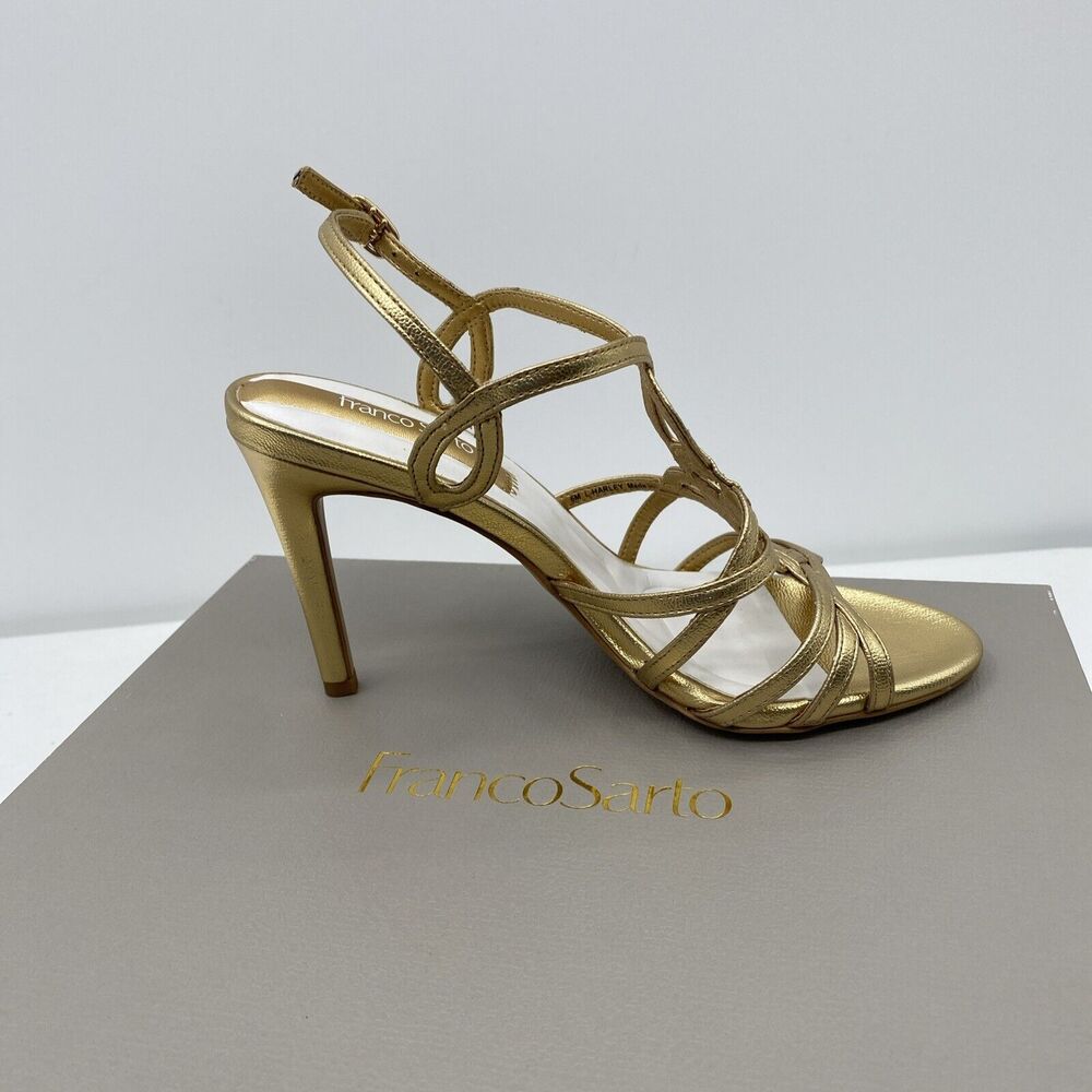 Franco Sarto L-Harley Gold Heels Size 6 M - Picture 8 of 12